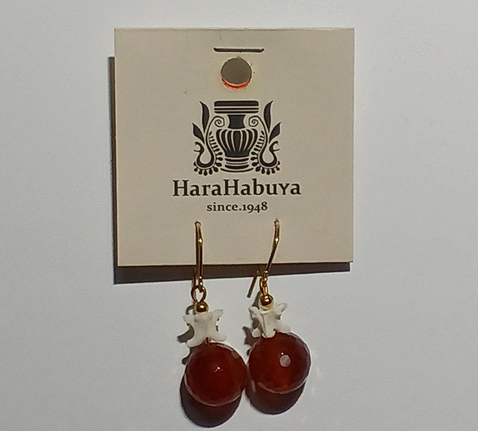 原ハブ屋　ピアス（カーネリアン）