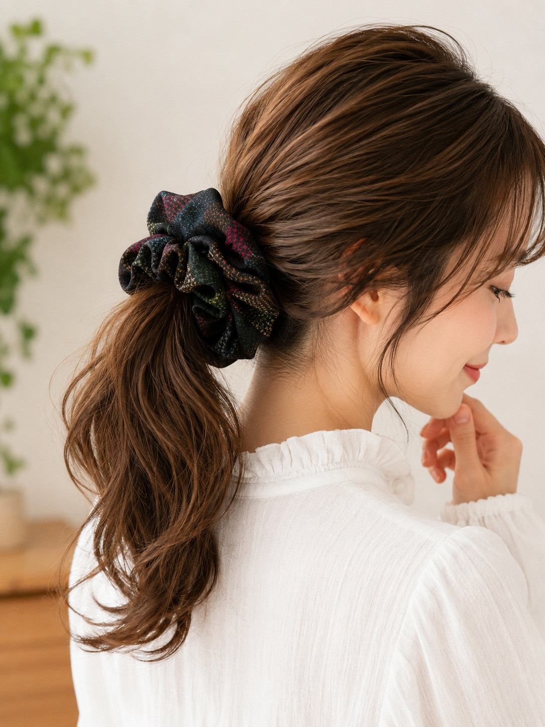 絹結（きぬむすび） ― 本場奄美大島紬シュシュ ―
